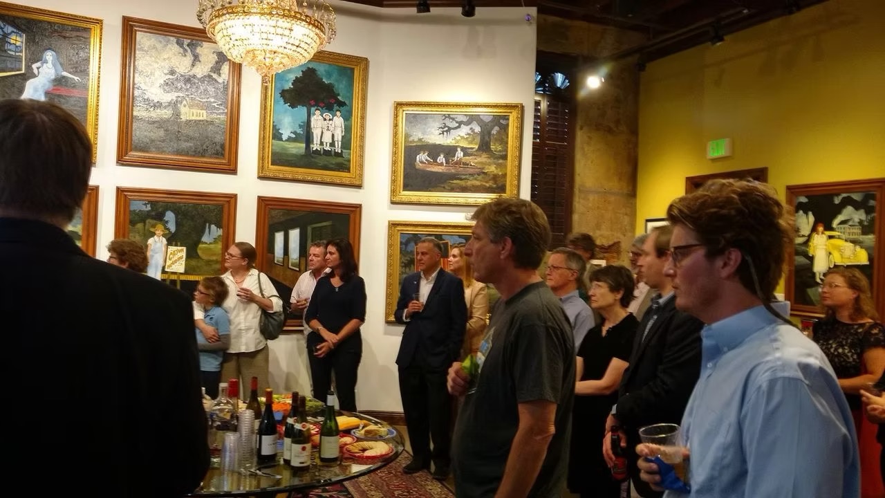 PSAS alumni gathering at a New Orleans gallery event